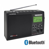 CCRadio 3 AM/FM with Bluetooth, NOAA Weather, 2-Meter Ham Band - Portable Radio (Black Mica) #CC3B - Zoom