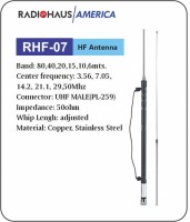 RHF-07 - 6, 10, 15, 20, 40 and 80m Mobile HF Antenna - Zoom